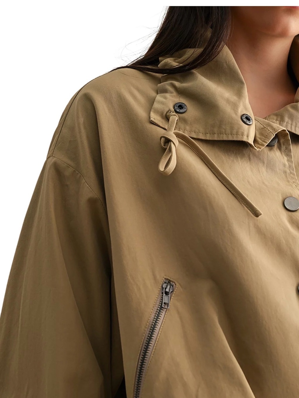 LUVEE Collared Button Up Shacket - Picture 4 of 11